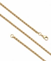Moncuk Design Hasır Örgü Erkek Çelik Kolye 2mm 55cm Gold 3351ECK040
