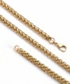Moncuk Design Hasır Örgü Erkek Çelik Kolye 6MM 55CM Gold 3351ECK018