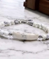 Moncuk Design Havlit Doğaltaş Çelik Halat Ve Çelik Klipsli Bileklik 33512B19D1