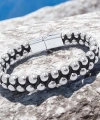 Moncuk Design Hematit Ve Çelik Halatlı Erkek Bileklik 33512B18D1