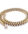 Moncuk Design Kare Arnavut Çelik Kolye 6Mm 3351CEK032