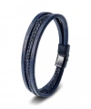 Moncuk Design Lacivert Siyah Saç Örgü Ve Çelik Bileklik 33513B10D1