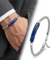 Moncuk Design Lapis Doğal Taşlı Ve Ayarlanabilir Çelik Zincir Bileklik 33512B15D5