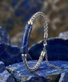 Moncuk Design Lapis Doğal Taşlı Ve Ayarlanabilir Çelik Zincir Bileklik 33512B15D5