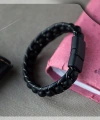 Moncuk Design Mat Oniks Taşı Örmeli Deri Bileklik 33512B2D8M7