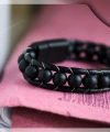Moncuk Design Mat Oniks Taşı Örmeli Deri Bileklik 33512B2D8M7