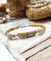 Moncuk Design Odun Jasper Doğaltaş Çelik Halat Ve Çelik Klipsli Bileklik 33512B19D3