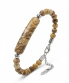 Moncuk Design Odun Jasper Doğaltaş Çelik Halat Ve Çelik Klipsli Bileklik 33512B19D3