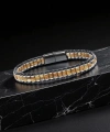 Moncuk Design Odun Jasper & Hematit Çelik Örgülü Deri Bileklik 33512B22D8
