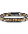 Moncuk Design Odun Jasper & Hematit Çelik Örgülü Deri Bileklik 33512B22D8