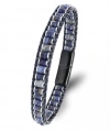 Moncuk Design Lapis & Hematit Çelik Örgülü Deri Bileklik 33512B22D10