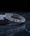 Moncuk Design Lapis & Hematit Çelik Örgülü Deri Bileklik 33512B22D10