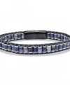 Moncuk Design Lapis & Hematit Çelik Örgülü Deri Bileklik 33512B22D10