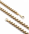 Moncuk Design Oval Arnavut Erkek Çelik Kolye 6mm 55cm Gold 3351ECK022
