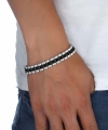 Moncuk Design Siyah Beyaz Ful Çelik Bileklik 33511G1D5M