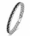 Moncuk Design Siyah Beyaz Ful Çelik Bileklik 33511G1D5M