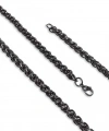 Moncuk Design Siyah Renk Çelik Kolye 6Mm 3351CEK019