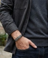 Moncuk Design Şövalye Kılıcı Motifli Çelik Kilitli Siyah Deri Erkek Bileklik 33511B8D6