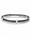 Moncuk Design Spiral Çelik Zincir Ve Deri Bileklik 3351BLK1001