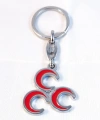 Üç Hilalli Metal Anahtarlık