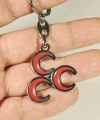 Üç Hilalli Metal Anahtarlık