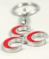 Üç Hilalli Metal Anahtarlık
