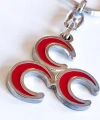 Üç Hilalli Metal Anahtarlık