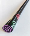 Renkli Spiral Desenli Kokonat Saç Topuz Çubuğu