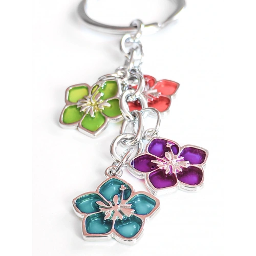 5 Yapraklı Yonca Karışık Renk Metal Anahtarlık