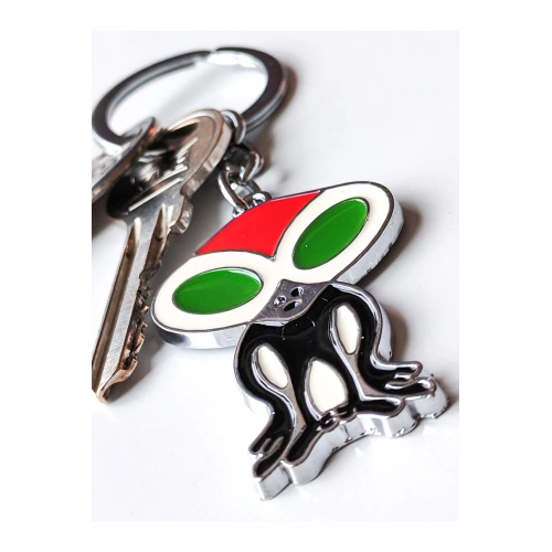 Uzaylı Figürlü Metal Anahtarlık