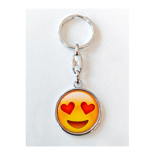 Sarı Gülen Surat Emojili Anahtarlık