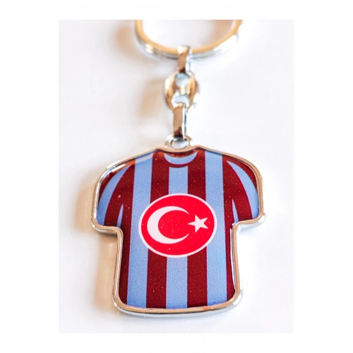 Bordo Mavi Takım Formalı Metal Anahtarlık