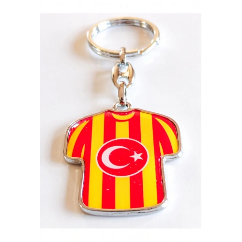 Sarı kırmızı Takım Formalı Metal Anahtarlık