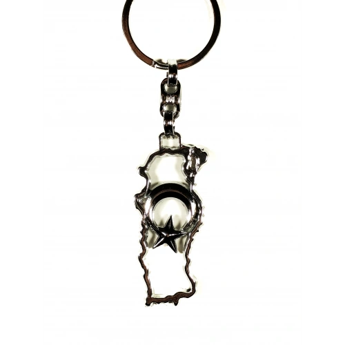 Gümüş Renkli Türkiye Haritası Metal Anahtarlık