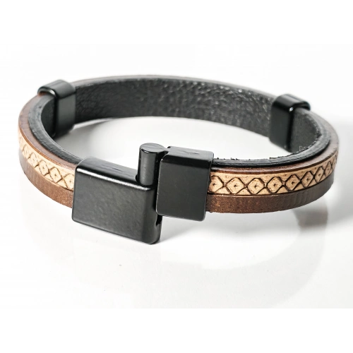 Kahverengi Erkek Deri Bileklik