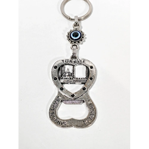 Sultan Ahmet Temalı Açacaklı Metal Anahtarlık