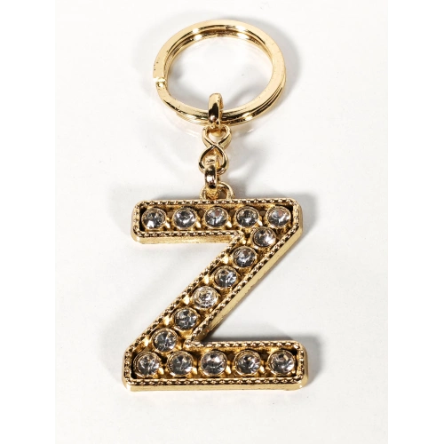 Taşlı Z Harfi Gold Metal Anahtarlık – Kişisel Anlam, Şık Işıltı ve Zarif Tasarım