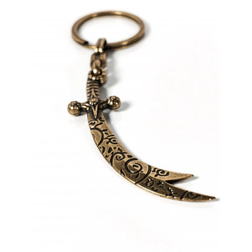 Antik Bronz Kılıç Figürlü Metal Anahtarlık – Güç, Cesaret ve Zamansız Şıklığın Sembolü