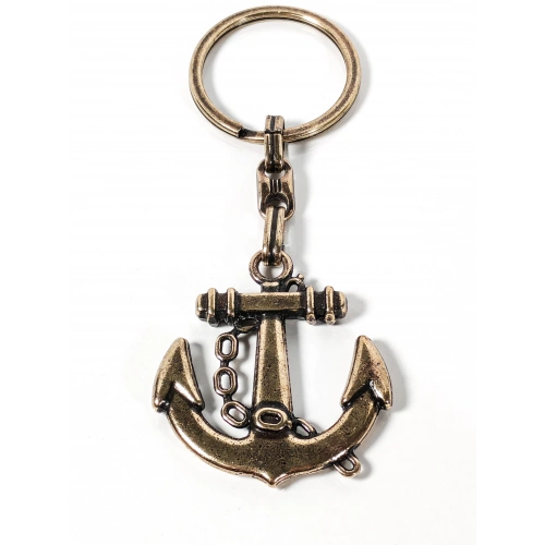 Antik Bronz Çapa Figürlü Metal Anahtarlık – Güven, Sadakat ve Zamansız Deniz Ruhu