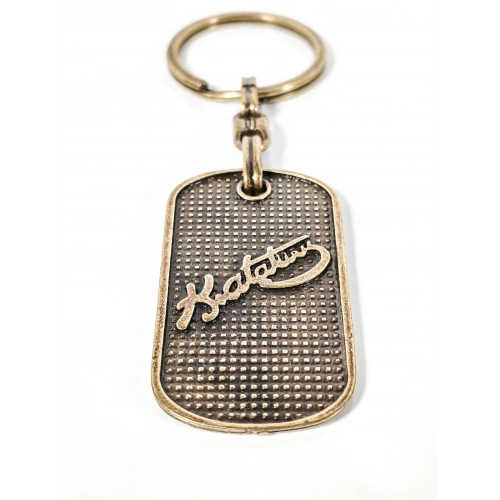 Antik Bronz Atatürk İmzalı Metal Anahtarlık – Cumhuriyet Değerlerinin Zamansız Simgesi