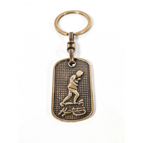 Antik Bronz Atatürk Figürlü Metal Anahtarlık – Saygı, Mücadele ve Zamansız Değer