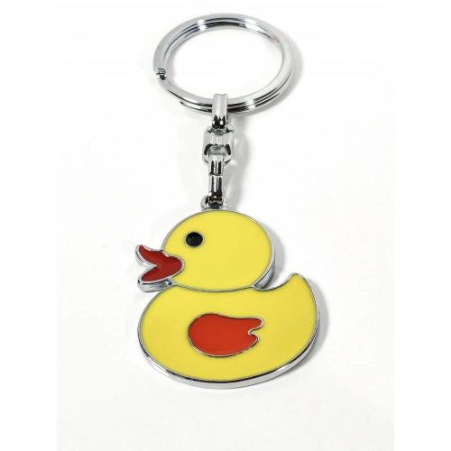 Sarı Ördek Figürlü Metal Anahtarlık – Eğlenceli Tasarım ve Renkli Detayların Neşeli Buluşması