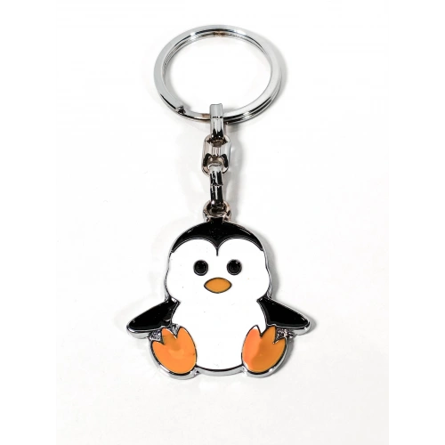 Penguen Figürlü Metal Anahtarlık – Sevimli Tasarım, Günlük Kullanıma Uygun Dayanıklı Aksesuar