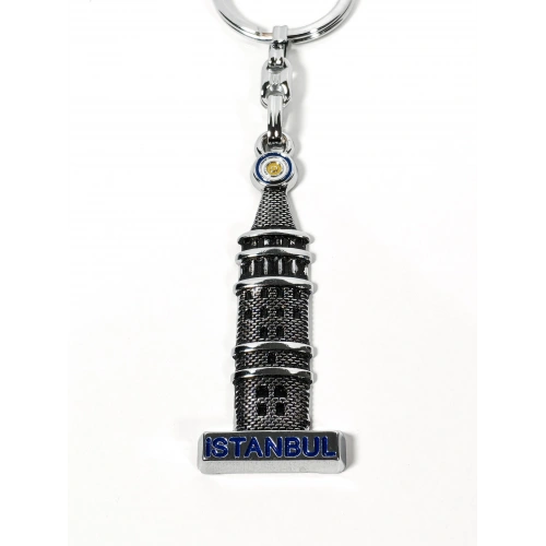 Galata Kulesi Figürlü İstanbul Temalı Metal Anahtarlık – Şehrin Simgesini Yansıtan Zarif Tasarım