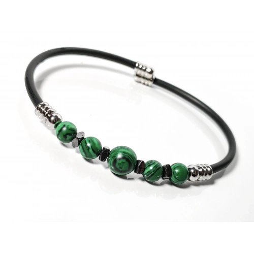 Malakit Taşlı Yaylı Bileklik – Cesaret, Denge ve Arınma Enerjisi