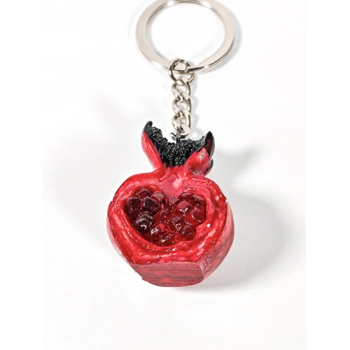 Nar Figürlü Anahtarlık – Bereket, Aşk ve Uğur Sembolü