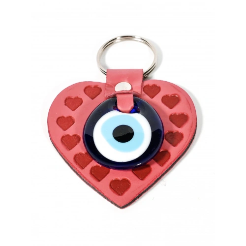 Kalp Figürlü Nazar Boncuklu Anahtarlık – Sevgi, Koruma ve Pozitif Enerji