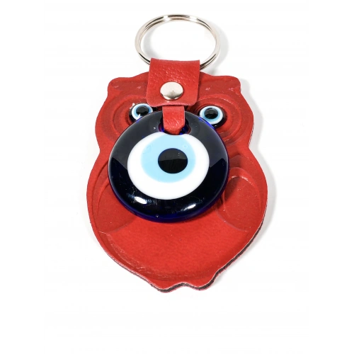 Baykuş Figürlü Nazar Boncuklu Anahtarlık – Bilgelik, Koruma ve Şans Sembolü