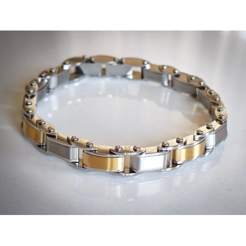 Çelik Çift Taraflı Kullanılabilir Erkek Bileklik