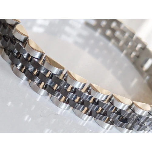 Çelik Roleks Kordon Siyah Erkek Bileklik